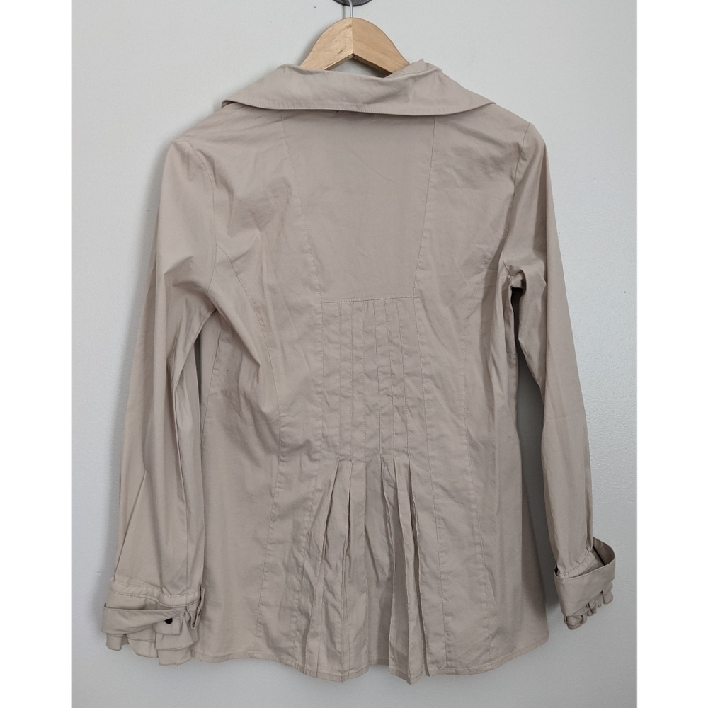 Vex Collection Pleated and Ruffled Button Down Top - Picture 2 of 6